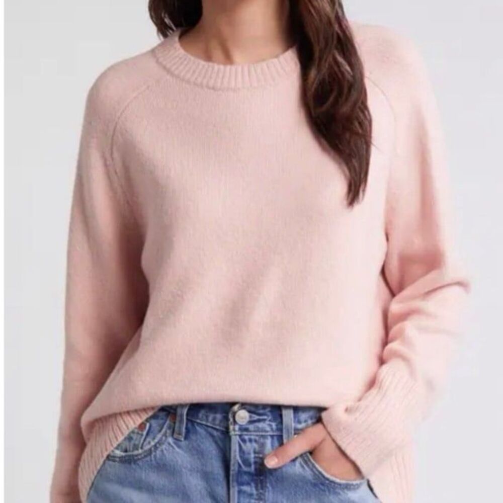Treasure & bond light pink crewneck sweater